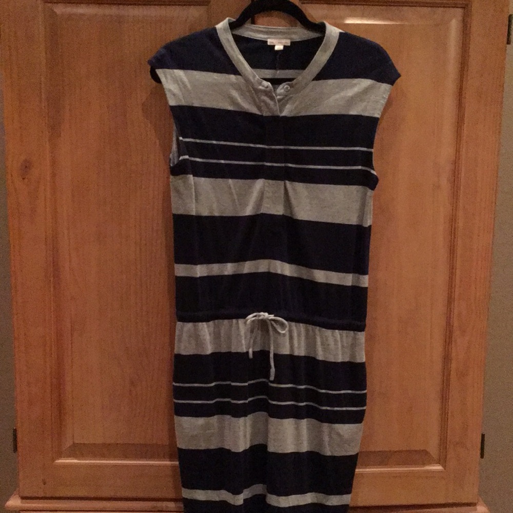 Gap Stripe Tie Waste Dress with Pockets